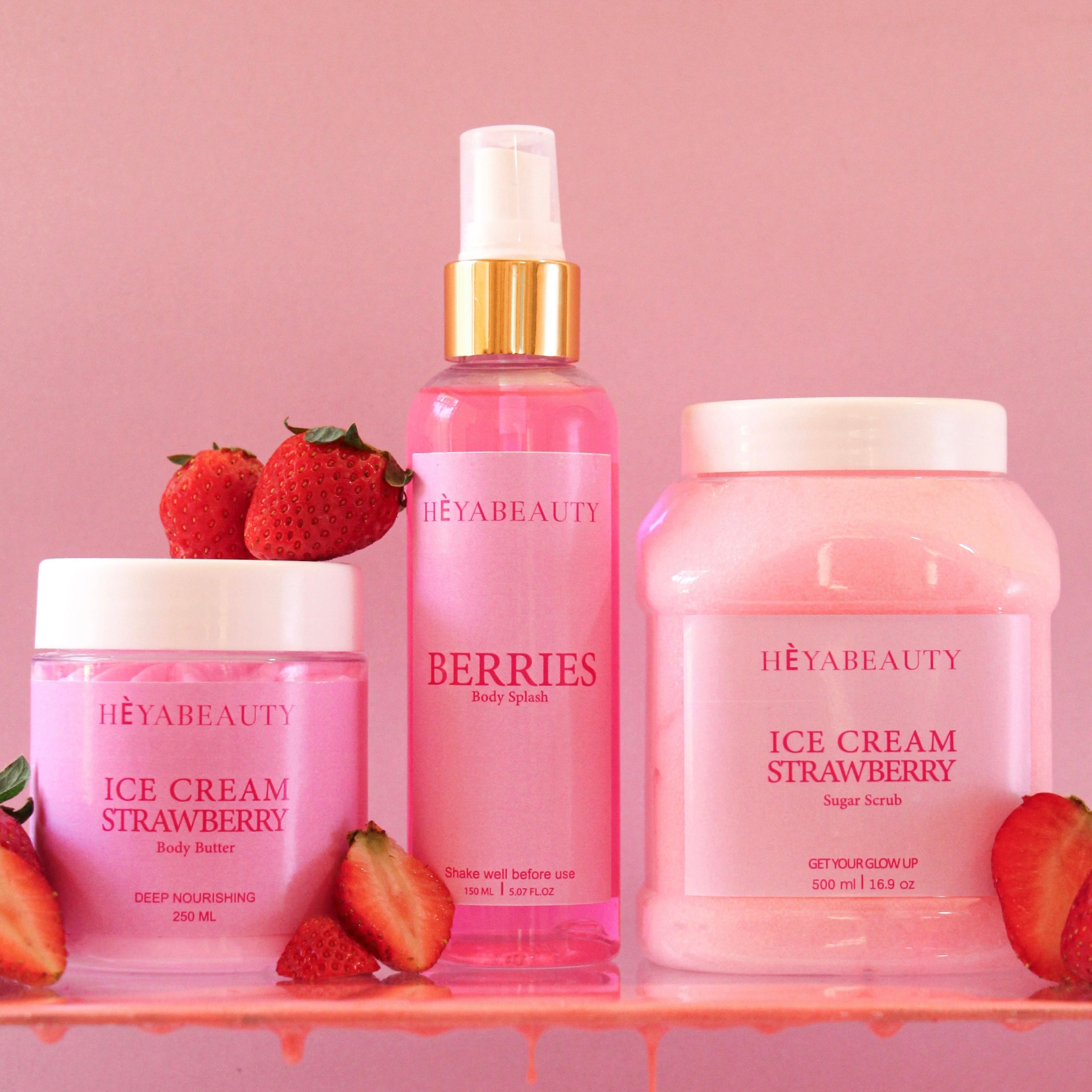 Ice cream strawberry bundle
